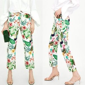 FINAL SALE🎉NWOT Zara | Tropical Hi-Rise Mom Fit